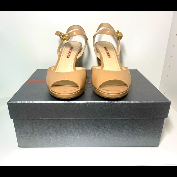 Prada Vernice Calzature Donna Wedge - Picture 1 of 10